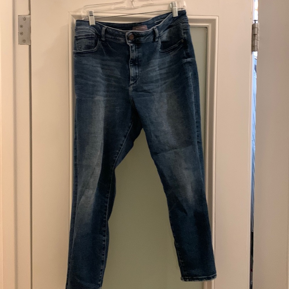 DL1961 blue denim skinny fit jeans florence cropped